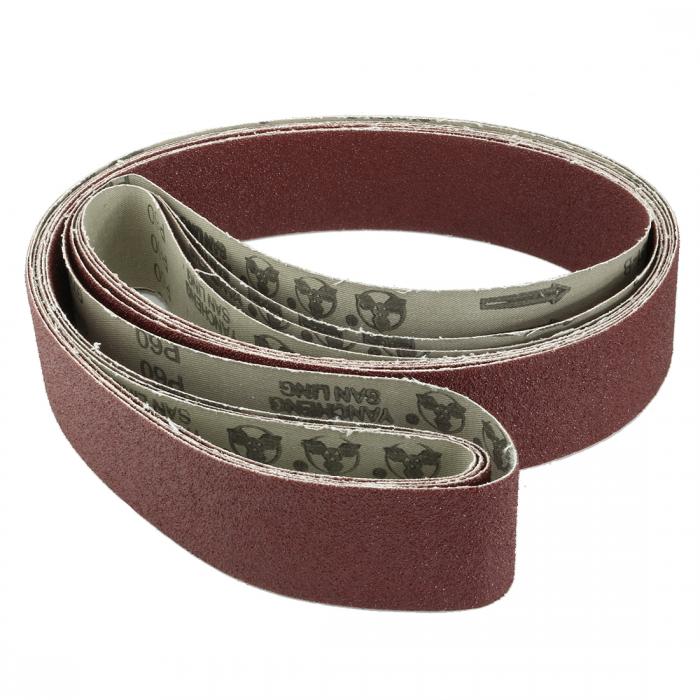 酸化アルミニウムサンディングベルト サンドペーパー 51 x 1829mm 60グリット 4個入り