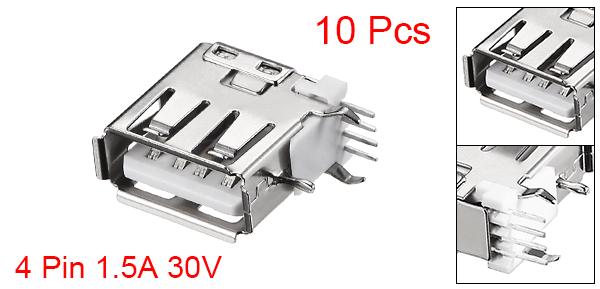 ソウテン PCB USBコネクタ タイプ - Aメスジャックカールエッジ USBポート 10個入り