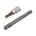 FD5.5 スロットビットソケット スロットドライバービットソケット 六角シャンクパワードリルアダプター付 6.35mmスクエアドライブ CR-Vソケット S2...
