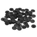 スクリューキャップカバー 17x4 mm プラスチック製 ネジ飾りカバー プラスカム用継手ナット セルフタッピンねじ ブラック 160個
