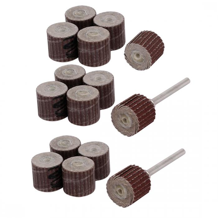 フラップホイール 400グリット 13 mm径 ポリシングホイール サンドペーパー ロータリー工具用 5個入り