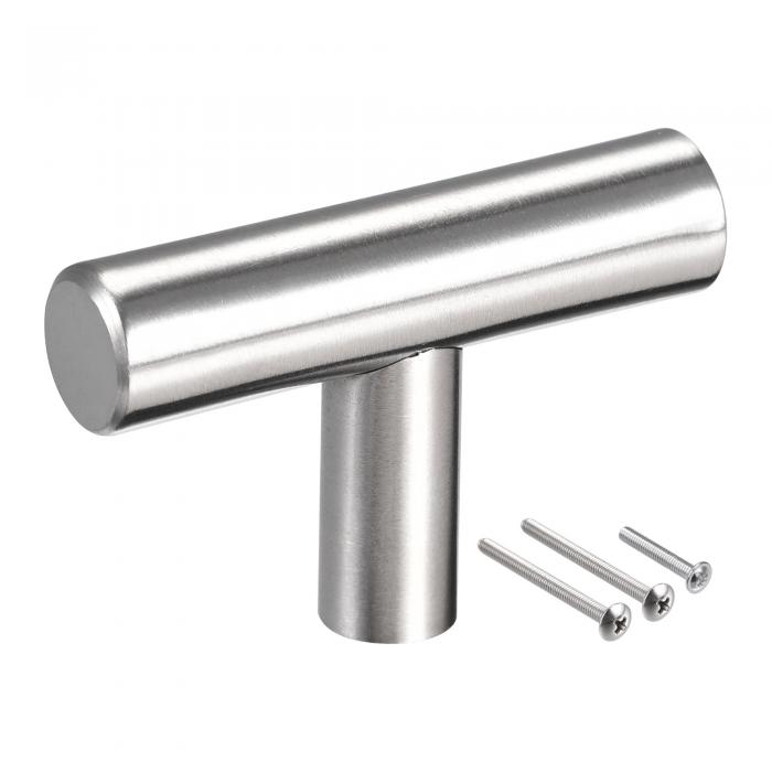 Tバープルハンドル 50 mm長さ 12 mm直径 ステンレス鋼 単穴ハンドル キャビネット、引き出し、ワードロ..