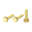 ローレットつまみねじ M10x40 mm フラット 真鍮ボルト グリップノブファスナー PC 電子 機械用 3個