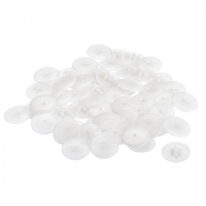 スクリューキャップカバー 17x4 mm プラスチック製 ネジ飾りカバー プラスカム用継手ナット セルフタッピンねじ ホワイト 160個