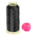 3600 Mポリエステル刺しゅう糸糸巻きセット ミシン刺繍機用 糸のほつれ防止 ブラックピンク