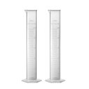試験管 計量チューブ メスシリンダー 化学測定用 片面 メトリックスケール 六角ベース プラスチック クリア 250ml 2本入り
