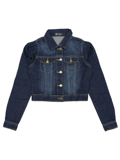 Allegra K デニムジャケット ジージャン Gジャン パフスリーブ クロップド ショート丈 軽量 コットン レディース ブルーブラック L Allegra K デニムジャケット ジージャン Gジャン パフスリーブ クロップド ショート丈 軽量 コットン レディース ブルーブラック L