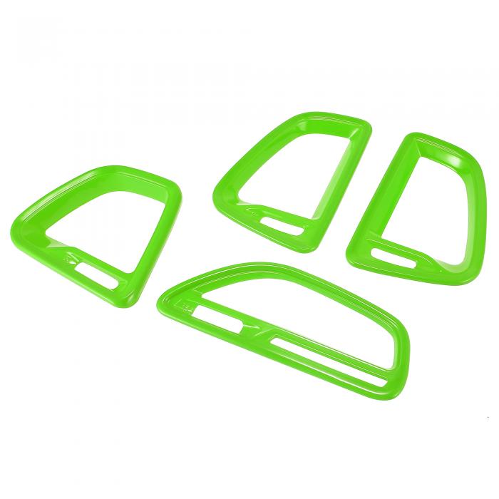 X AUTOHAUX センターコンソールエアコンアウトレットベントトリム Dodgeに対応 Challengerに対応 2015-2021に対応 車のインテリアアクセサリー グリーン 4個