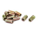 挿入インタフェース 六角ソケットEナット 木製家具 M10x30 mm ブロンズトーン 10個