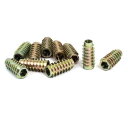 インサートナット 木製家具用 木製家具用 M6x25mm 金属材質 六角ソケット 10個入り