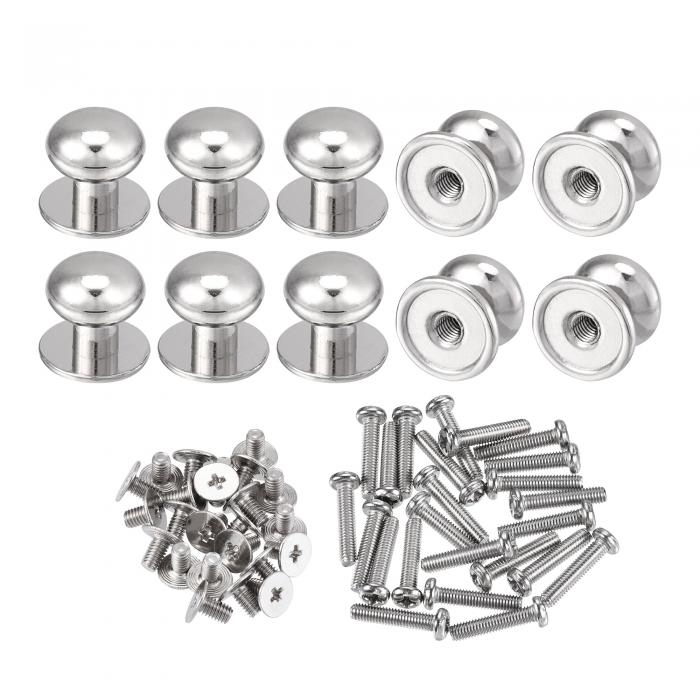 ラウンドノブ プルハンドル 亜鉛合金 引き出しの取っ手用 シルバートーン ヘッド径10 mm 24個