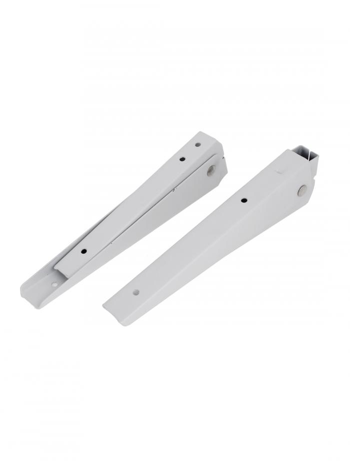 ソウテン 棚受け金具 折りたたみシェルフブラケット 19.5 x 16.5cm ホワイト サポート ベイクド エナメル 2個