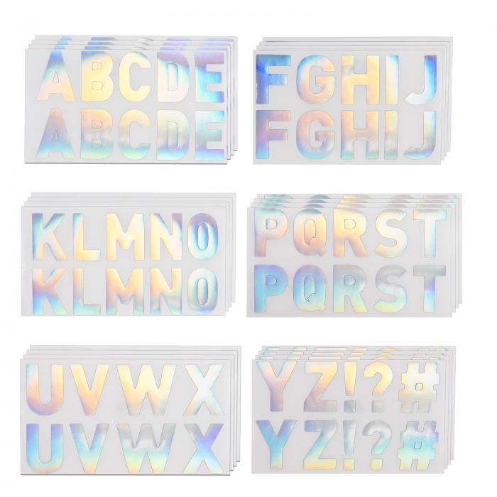 PATIKIL 1" 文字ステッカー 300枚24シートアルファベット文字ステッカー自己粘着掲示板装飾スクラ ップ..