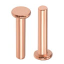 銅ソリッドリベット 銅ソリッドリベットファスナー フラットヘッド シャンク径4 mm シャンク長さ20 mm 25個入り