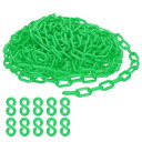 PATIKIL 緑色 プラスチックチェーン 39フィート6mm 安全バリアチェーン クラウドコントロール 列線 駐車場 フェンス ゲート コンサート 建設現場 装飾用