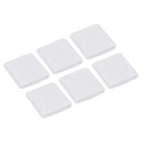 PATIKIL スポーツリストバンド 8x8cm 6本 綿テリークロス 吸収性の汗止めバンド テニス 野球 エクササイズ アスレチックランニング用 ホワイト(4)