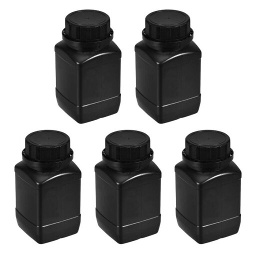 ラボ化学試ボトル 250ml/8.45オンス プラスチック 広口サンプルシーリング液/固体貯蔵ボトル ブラック 5個 ラボ化学試ボトル 250ml/8.45オンス プラスチック 広口サンプルシーリング液/固体貯蔵ボトル ブラック 5個