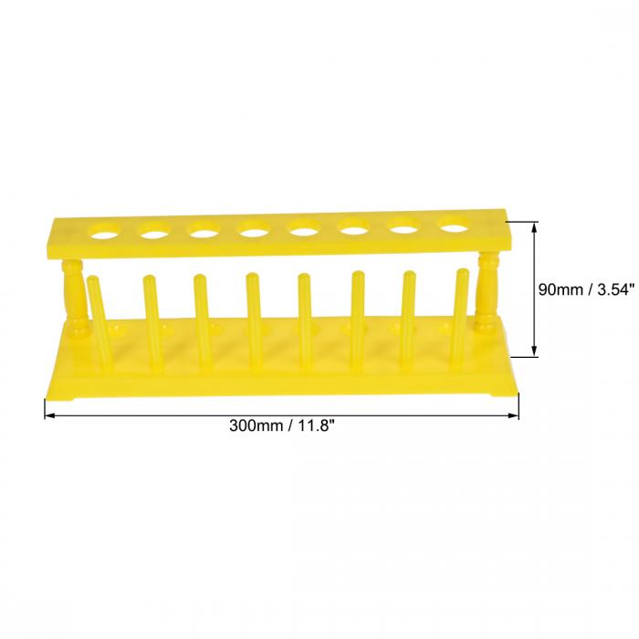 ソウテン チューブラック 試験管ホルダー 試験管立て 8ピン 16-20mmチューブ用 イェロー