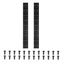 PATIKIL 18x2"ピアノヒンジ 2個セット 304ステンレス鋼連続ヒンジ ピアノゲートドア木製収納ボックスキャビネットボート用 黒