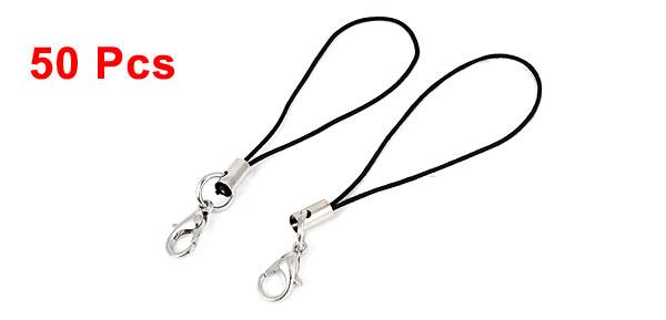 ソウテンのストラップ 50個入り ブラック ハンドバッグ 携帯電話 MP5用｜アングル2
