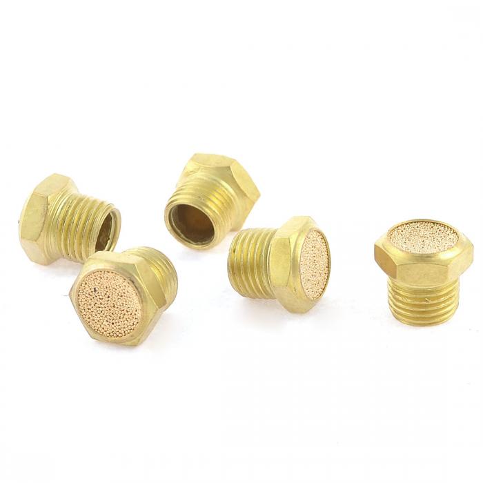 空気圧マフラー ノイズサイレンサー エキゾーストサイレンサーマフラー 吸収ノイズフィルター 12mmオス..