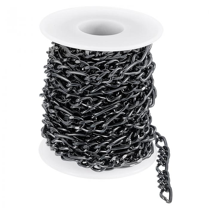 16.4フィートのアルミリンクチェーン リンクケーブルチェーンツイストオーバルメッキチェーンバルクク..