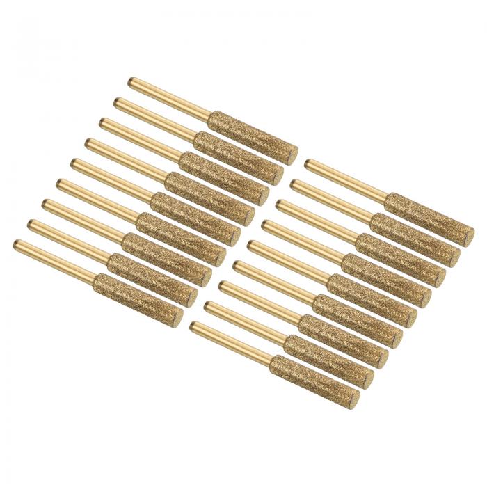 PATIKIL 4.8 mm ダイヤモンドチェーンソー研磨機 18個 チタンメッキ砥石 研磨研削ヤスリ工具 金