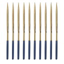 砥石ヤスリセット チタニウムコート 3 mm x 140mm 三角形ヤスリ メタル 木 石 グラス用 10個入