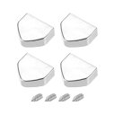 ジッパーテールクリップ 亜鉛合金 ジッパーバックルテールストッパー エンドチップ 革縫製DIYアクセサリー用 13 mm シルバートーン 4個