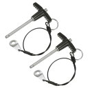 M METERXITY 2個入りTハンドルロックピン 3/16インチ(5mm)直径 1-31/32インチ(50mm)使用長 プッシュボタンクイ ックリリースロッ...