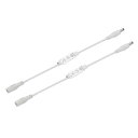 LEDストリップディマー 12Vから24V 12Aミニ明るさ調節可能コントローラーランプスイッチ シングルカラーストリップ用 DCプラグ付き ホワイト2個パック