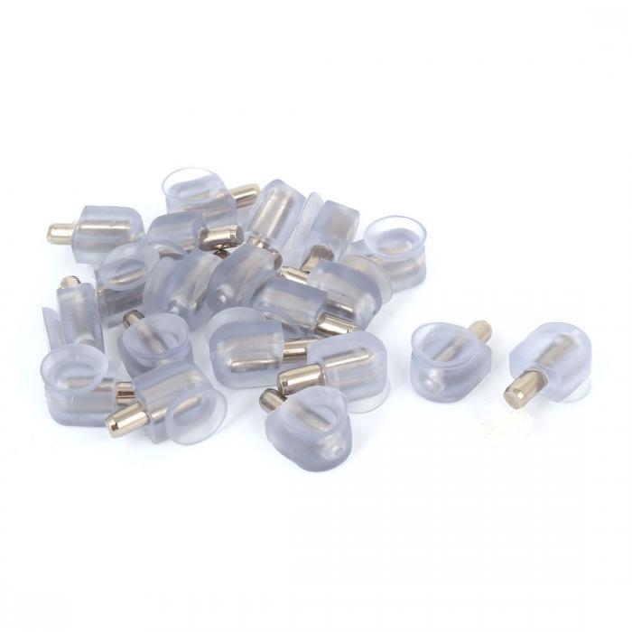 シェルフサポートピン ゴム 吸着カップベース 5mm直径 家具 ガラス用 20個入り