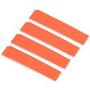 PATIKIL 25 x 1.7 cm バドミントンラケット保護テープ ラケットヘッド保護ステッカー ラケットガードテープ 4巻 PU 厚く 耐摩耗性 オレンジ