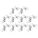 10個U字型コネクタブ ラケット 25x25mm 304ステンレス鋼パイプストラップクランプ ドアシェッドクローズバーホルダーストラットチャンネル