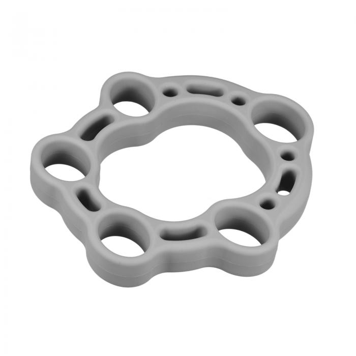 指ストレッチャーエクササイザー シリコン製 グレー ロッククライミングフィンガーグリップ用 レジスタ..