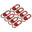 スイベルクラスプ スナップフック 33x13 mm カラフル ロブスタークロウクラスプ キー整理用 DIYクラフト用 レッド 8個