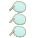 VOCOSTE 柔らかいフランネルパッド 再利用可能 化粧落としエコパッド フェイシャルメイククレンジング ほとんどの肌質用 3個 ミントグリーン