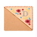 PATIKIL パーソナライズコーナー刺繍ブックマーク 可愛いお花 フェルトステッチ 三角 手作りブックページマーク 女性 男性 本好き 教師用 ピンク 文字D