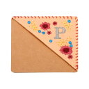 PATIKIL パーソナライズコーナー刺繍ブックマーク 可愛いお花 フェルトステッチ 三角 手作りブックページマーク 女性 男性 本好き 教師用 ピンク 文字P
