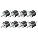 ラバーマウント M10x28 mm 防振装置 スタッドショックアブソーバー オス エアコンプレッサー ガレージモーター ディーゼルエンジン用 40x40 mm ...