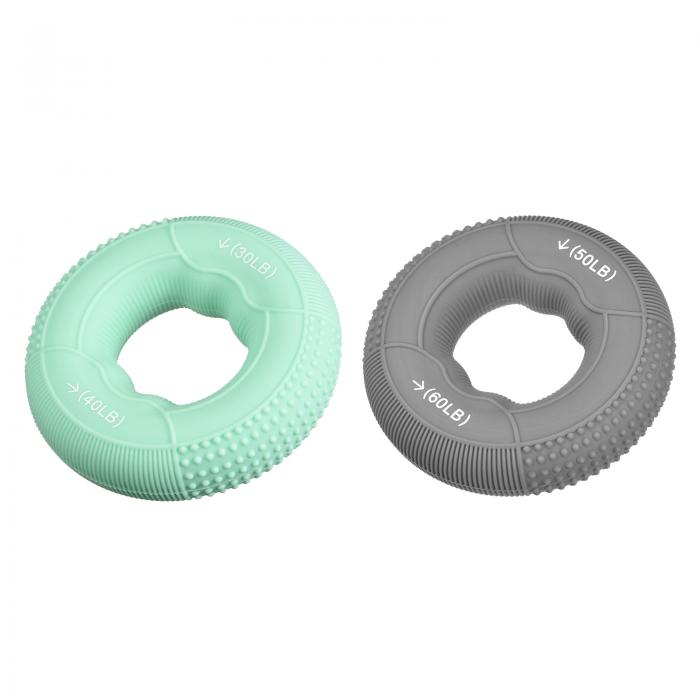 ハンドグリップ強化器 シリコン製 スクイーザグリッパー 筋力トレーニング器具用 握力強化前腕リング 2..