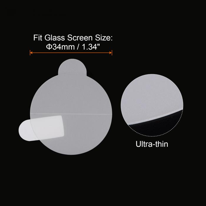 時計ガラススクリーンプロテクター 34 mm マットソフト TPUアンチグレア 高精細 HDクリアラウンドスマートウォッチ画面保護フィルム 5個入り