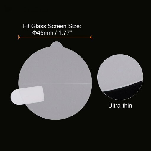 時計ガラススクリーンプロテクター 45 mm ソフト TPUアンチグレア 高精細 HDクリアラウンドスマートウォッチ画面保護フィルム 5個入り