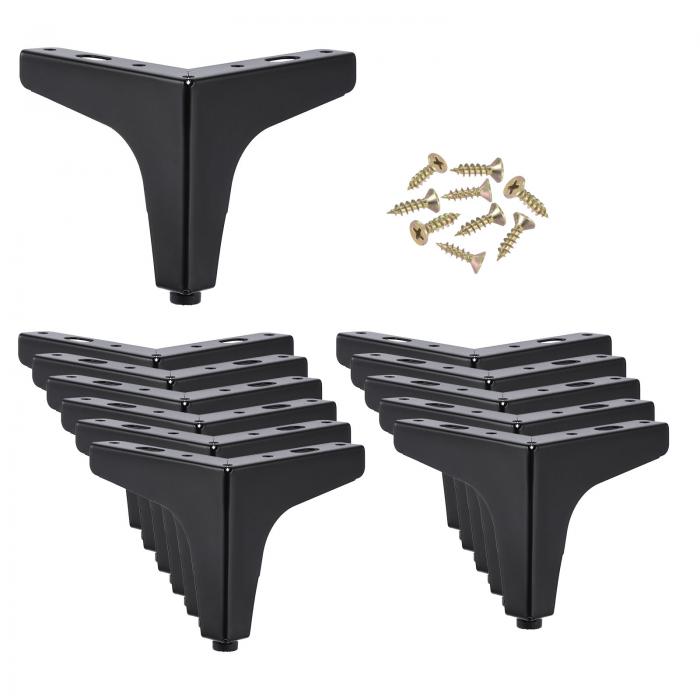 PATIKIL メタル家具脚4インチ、12個パック 三角形家具フィート DIY交換脚 現代的なスタイル キャビネッ..