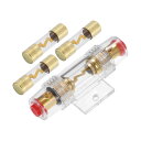 X AUTOHAUX 車載ステレオ用のリ セット回路ブレーカーインラインヒューズホルダー 30A 30 AMP 12V保護用の4本のヒューズチューブ付き(2)