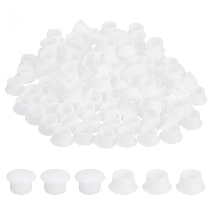 250個のプラスチックホールプラグ 1/2" x 5/16"(DxH) ホールカバーチュービングエンドキャップ ラウン..