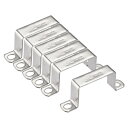 U形コネクタブラケット 38 x 61mm 304ステンレス鋼 ドアクローズド バーホルダー ストラットチャンネル用 6個入り