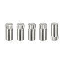 ダウエルピン 5x12mm 304ステンレス鋼 ローレットヘッド フラット面取りエンド ダボピン 木材二段ベッド棚ペグ サポートシェルフ ファスナーエレメント 5本入り(4)