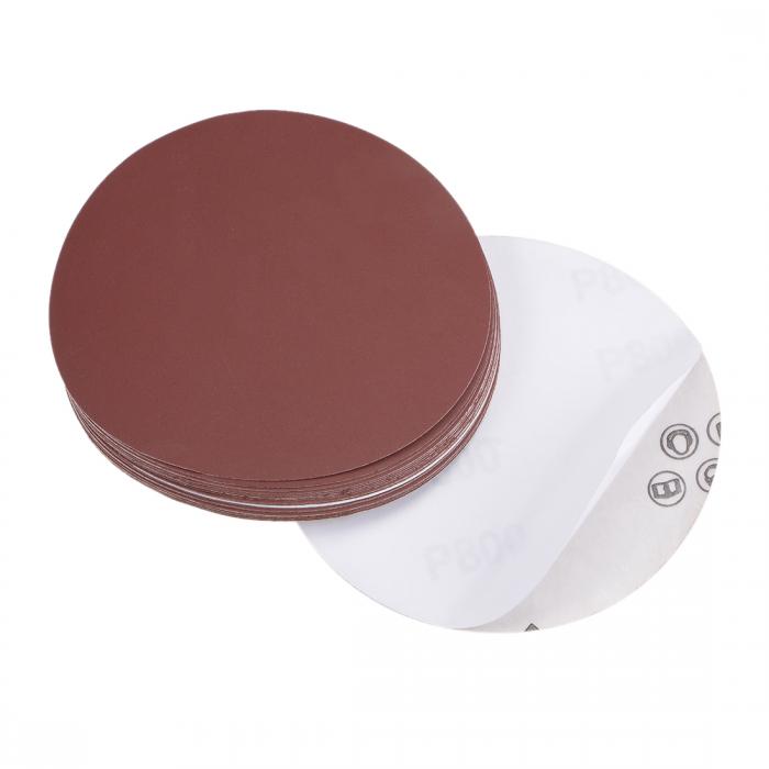 サンディングディスク 125mm PSA 800グリット 酸化アルミニウム接着剤 バックサンドペーパー 20個