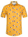商品詳細 特徴 【属性1】レギュラーフィット、キャンプカラー、ボタンアップ、半袖、カラフルなプリント柄のビーチシャツ。【属性2】軽くて快適な生地のカジュアルスタイルは、夏休みのシャツに最適です。【属性3】ジーンズ、ショートパンツ、カジュアルパンツを合わせた鮮やかなプリントシャツ。さまざまなスタイルを見せ、男性の魅力を際立たせています。【属性4】洗濯機で裏返して洗ってください。モデルボディサイズ：身長：185cm、胸囲：98cm、ウエスト：79cm、ヒップ：107cm、体重：80KG、モデルはLサイズを着用しています。【属性5】下記のサイズ表をご確認の上、ご自身のシャツと比較してください。ご不明な点がございましたら、お気軽にお問い合わせください。【商品説明】生地は柔らかく、涼しく、快適で、着心地も良く、夏のお出かけに欠かせないアイテムです。ストレートな体型、自由な動きで拘束を軽減し、体型をカバーして快適に。シングルブレストボタンの半袖シャツは、内側と外側に着用できます。内側にベストを着用することも、半袖として直接着用することもできます。このシャツは、休暇、散歩、パーティー、ハワイのビーチなどのアウトドアレジャーの場所、キャンプ、街頭撮影などに適しています。サイズチャート（インチ）インターナショナルサイズ-------胸囲-------肩幅----背中の長さ--------袖の長さS ------------ 42 4/8 ------------- 17 6/8 --------------- --26 3/8 ------------ 7 4/8M ----------- 44 1/8 -------------- 18 1/8 ---------------- -27 1/8 -------- 7 5/8L -------------- 45 5/8 --------------- 18 4/8 ---------------- -28 -------- 7 7/8XL ---------- 47 2/8 ------------- 19 2/8 ----------------- 28 6/8 -------- 8 1/8XXL ---------- 48 7/8 --------------- 20 1/8 ----------------- 29 4/8 -------- 8 2/8 注意書き ■商品の色及びサイズは、撮影状況やPC環境により多少異なって見える場合がございます。 ■サイズは目安です。商品により若干の誤差がございます。 ■メーカーの都合により、商品細部のデザインや素材が予告無く変更される場合がございます。